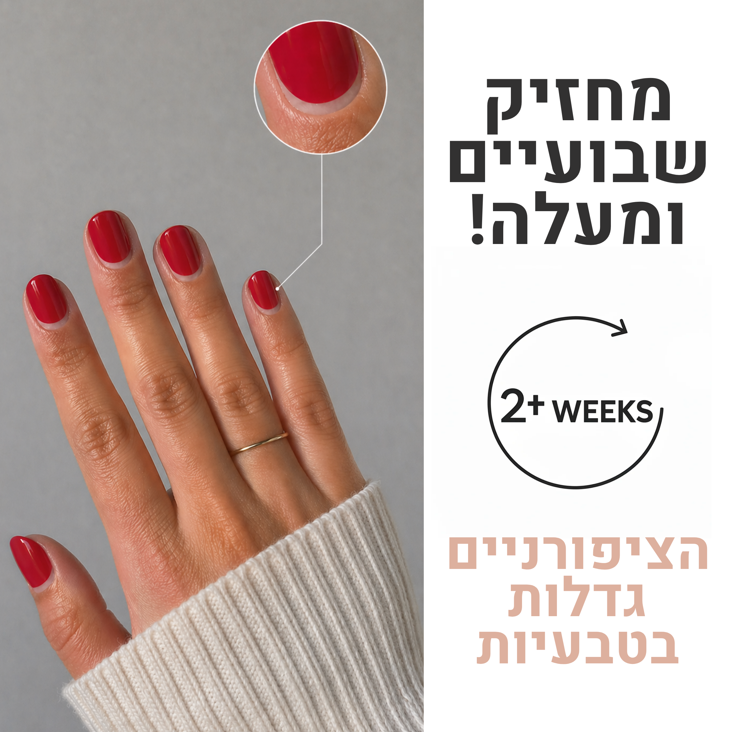כמה זמן מחזיקות מדבקות לק ג׳ל לציפורניים שבועיים ומעלה